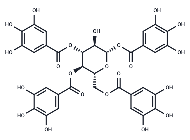 1,3,4,6-Tetragalloylglucose Chemical Structure