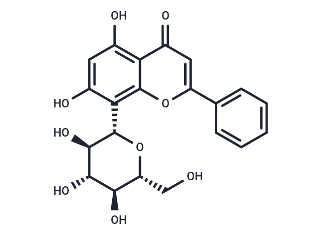 Chrysin 8-C-glucoside Chemical Structure