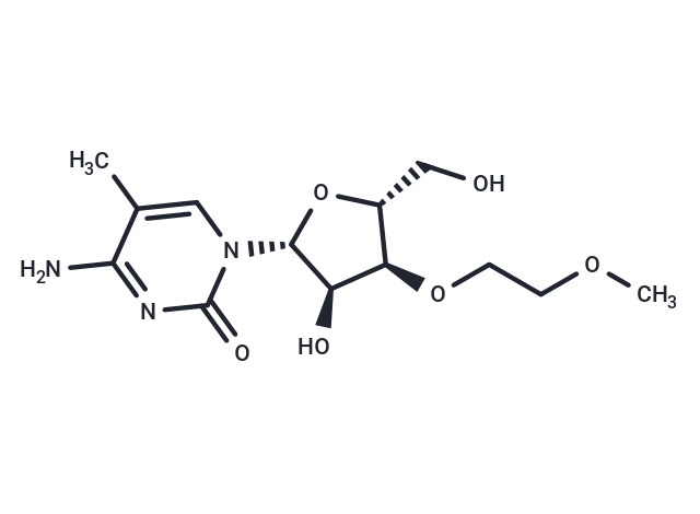 3’-O-(2-Methoxyethyl)-5-methylcytidine Chemical Structure