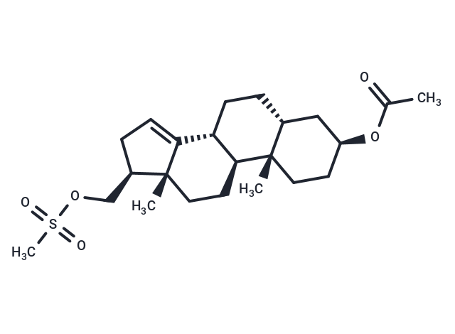 17-{[(methylsulfonyl)oxy]methyl}androst-14-en-3-yl acetate Chemical Structure