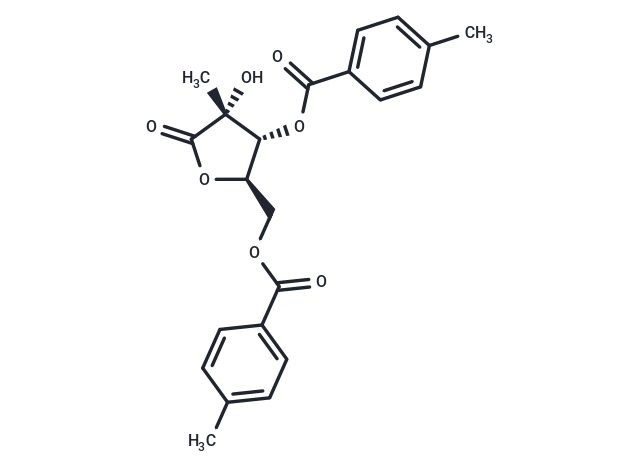 3,5-Bis-O-(4-methylbenzoyl)-2-C-methyl-D-ribonic acid gama-lactone Chemical Structure