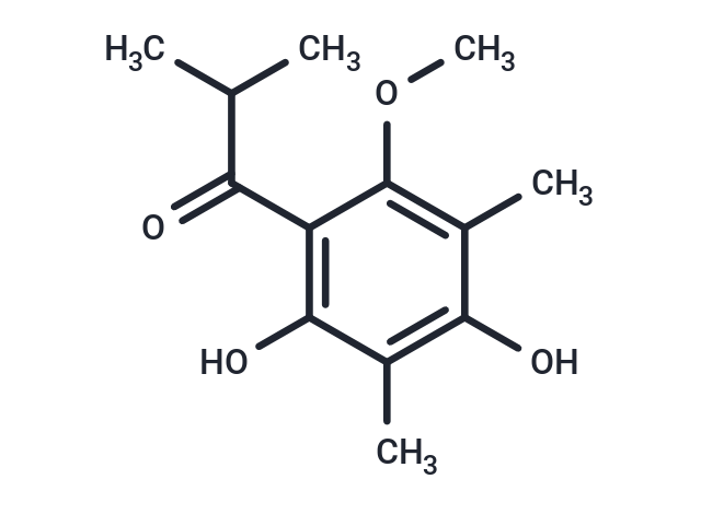 2,6-Dimethyl-3-O-methyl-4-isobutyrylphloroglucinol Chemical Structure