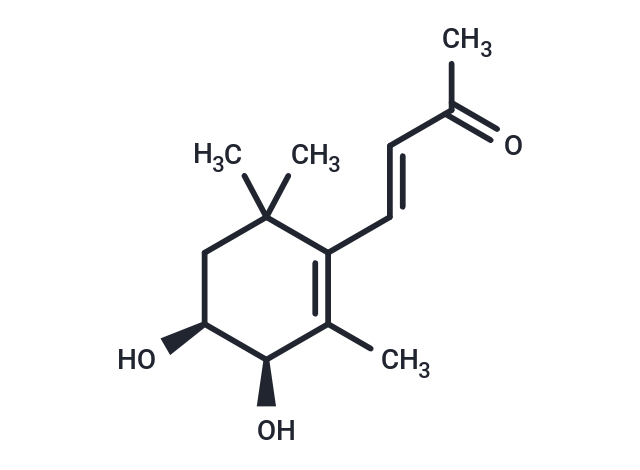 cis-3,4-Dihydroxy-beta-ionone Chemical Structure