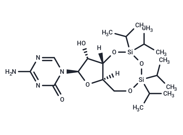 4-Amino-1-[3,5-O-[1,1,3,3-tetrakis(1-methylethyl)-1,3-disiloxanediyl]-beta-D-ribofuranosyl]-1,3,5-triazin-2(1H)-one Chemical Structure