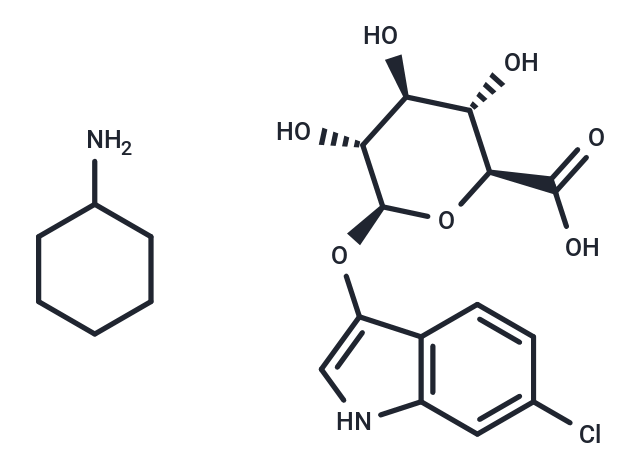 6-Chloro-3-indolyl-β-D-Glucuronide (cyclohexylammonium salt) Chemical Structure