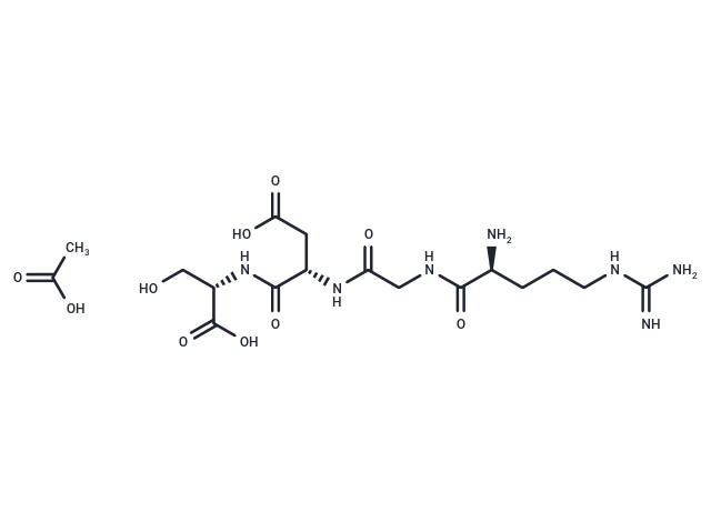 Arg-Gly-Asp-Ser acetate Chemical Structure