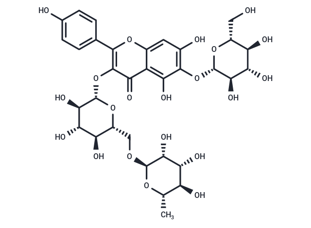 TargetMol Chemical Structure 6-Hydroxykaempferol 3-Rutinoside -6-glucoside