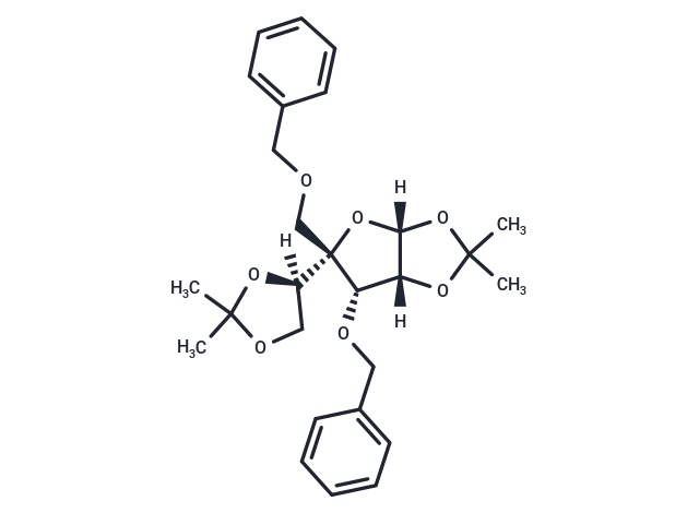 (3aR,5S,6S,6aR)-6-Benzy  loxy-5-(benzyloxymethyl)-5-[(4R)-2,2-dimethyl-1,3-dioxolan-4-yl]-2,2-dimethyl-6,6a-dihydro-3aH-furo[2,3-d][1,3]dioxole Chemical Structure