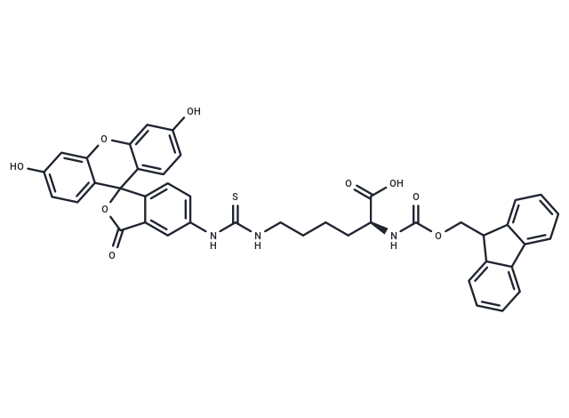 Fmoc-Lys(5-FITC)-OH Chemical Structure