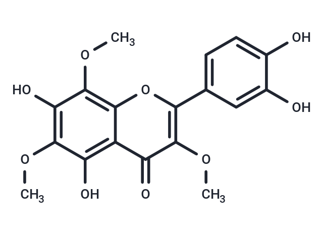3'',4'',5,7-Tetrahydroxy 3,6,8-trimethoxyflavone Chemical Structure