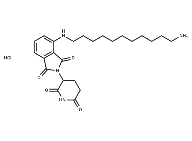 Pomalidomide-C11-NH2 hydrochloride Chemical Structure