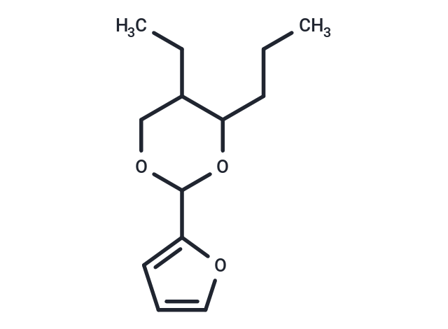 m-Dioxane, 5-ethyl-2-(2-furyl)-4-propyl- Chemical Structure
