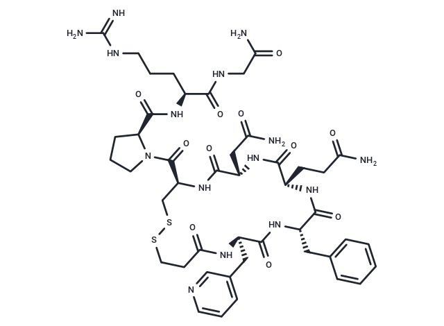 Desamino(D-3-(3′-pyridyl)-Ala2,Arg8)-Vasopressin Chemical Structure