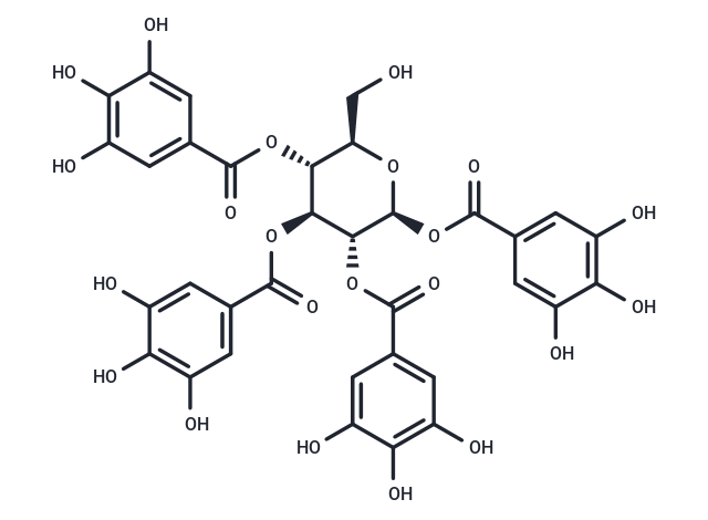 1,2,3,4-Tetragalloylglucose Chemical Structure