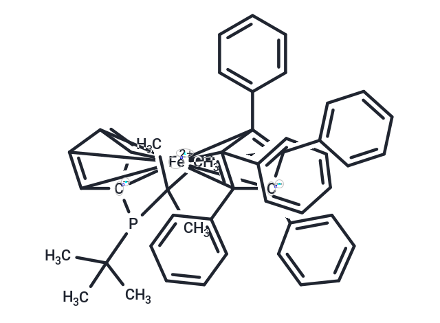 1,2,3,4,5-Pentaphenyl-1'-(di-tert-butylphosphino)ferrocene Chemical Structure