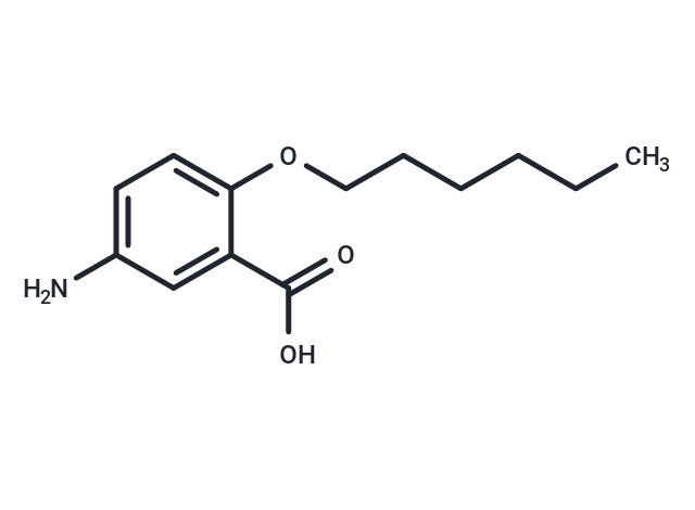 Benzoic acid, 5-amino-2-(hexyloxy)- Chemical Structure