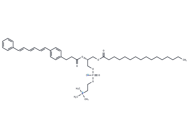 1-Palmitoyl-2-[3-(diphenylhexatriene)propanoyl]-sn-phosphatidylcholine Chemical Structure