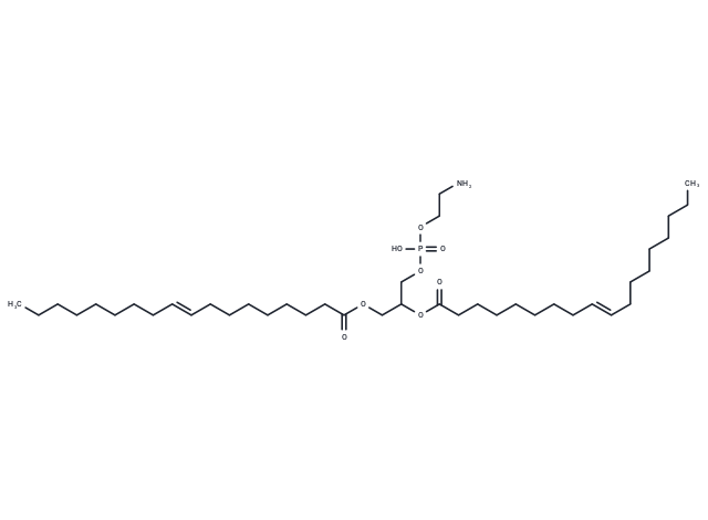 Dielaidoylphosphatidylethanolamine Chemical Structure