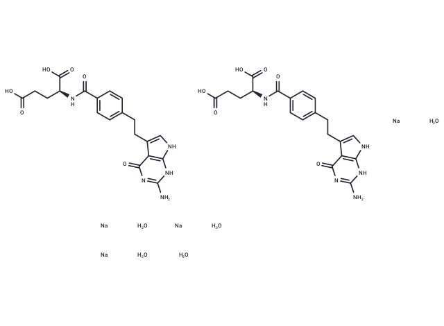 Pemetrexed disodium hemipenta hydrate Chemical Structure