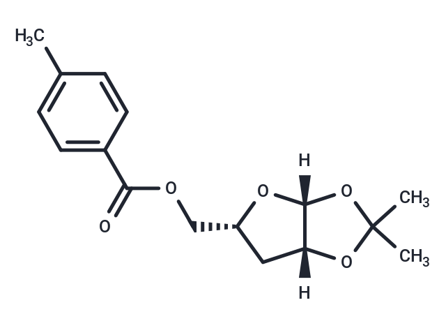 3’-Deoxy-1,2-O-isopropylidene-5-O-(p-toluoyl)-L-arabinofuranose Chemical Structure