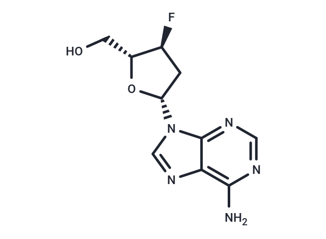 2’,3’-Dideoxy-3’-fluoroadenosine Chemical Structure