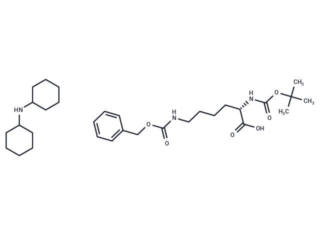 Dicyclohexylamine (S)-6-(((benzyloxy)carbonyl)amino)-2-((tert-butoxycarbonyl)amino)hexanoate Chemical Structure