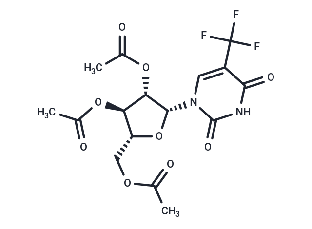 2’,3’,5’-Tri-O-acetyl-5-(trifluoromethyl)uridine Chemical Structure
