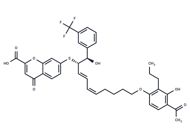 Iralukast (CGP 45715A) Chemical Structure