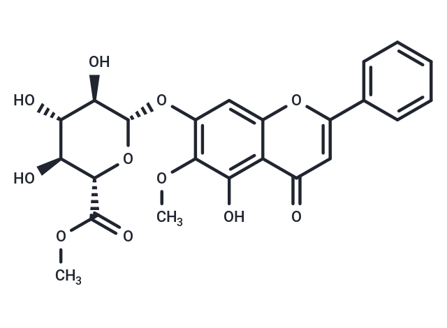 Oroxylin A 7-O-β-D-glucuronide methyl ester Chemical Structure