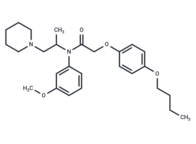 Acetamide, N-(m-anisyl)-2-(p-butoxyphenoxy)-N-(1-methyl-2-piperidino)ethyl- Chemical Structure