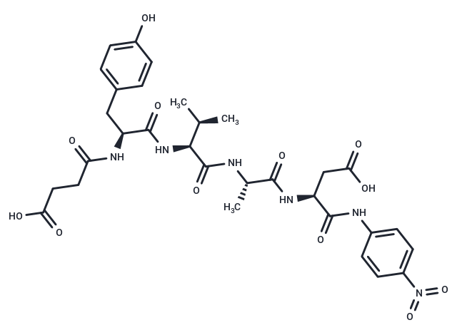 Suc-Tyr-Val-Ala-Asp-pNA Chemical Structure
