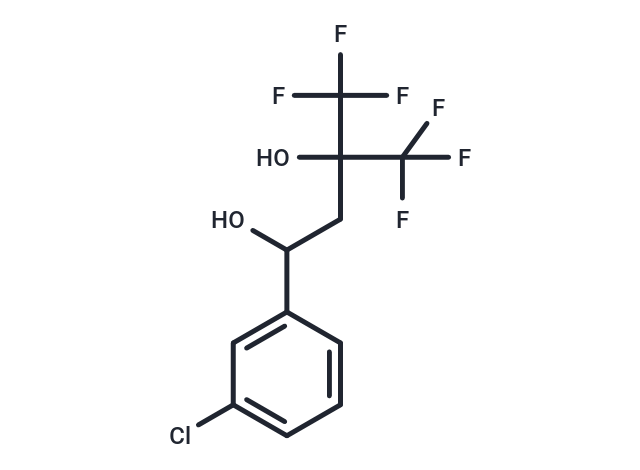 1,3-Butanediol, 1-(m-chlorophenyl)-4,4,4-trifluoro-3-trifluoromethyl- Chemical Structure
