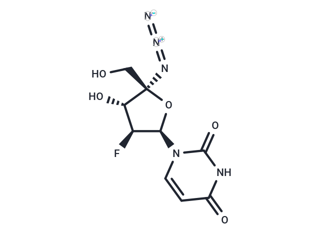 4’-Azido-2’-deoxy-2’-fluoro-beta-D-arabinouridine Chemical Structure