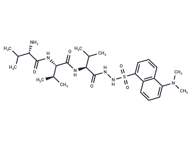 Dansylhydrazide trivaline Chemical Structure