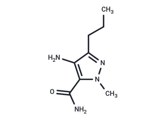 4-Amino-1-methyl-3-N-propyl-1H-pyrazole-5-carboxamide Chemical Structure