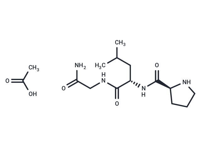 Oxytocin C-terminal tripeptide Acetate Chemical Structure