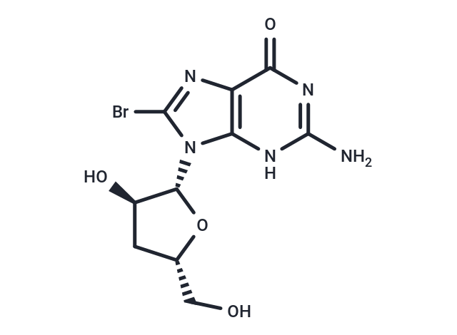 8-Bromo-3’-deoxyguanosine Chemical Structure