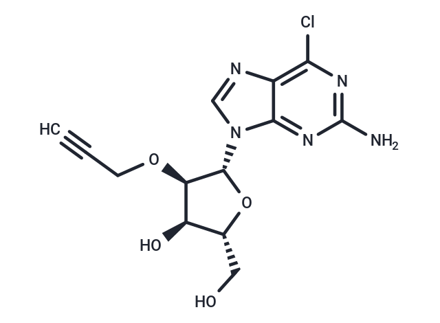 2-Amino-6-chloropurine-9-(2’-O-propargyl)riboside Chemical Structure