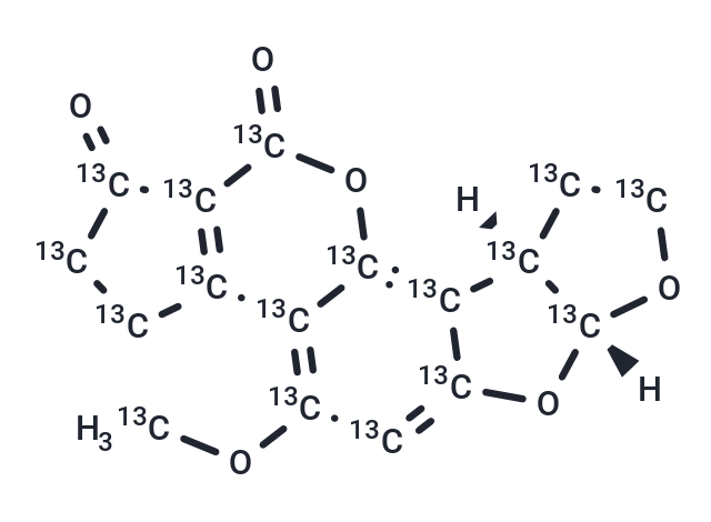 Aflatoxin B2-13C17 Chemical Structure