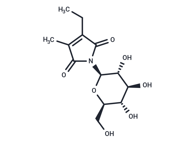 2-Ethyl-3-methylmaleimide N-β-D-glucopyranoside Chemical Structure