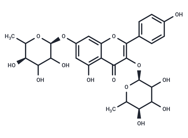 Kaempferitrin (Lespidin; Kaempferol 3,7-dirhamnoside) Chemical Structure