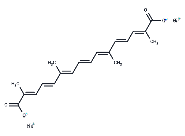 Transcrocetinate disodium Chemical Structure