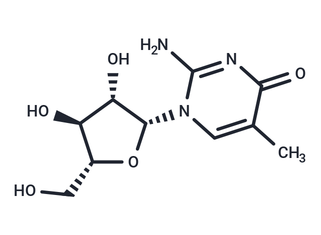 2-Amino-1-beta-D-arabinofuranosyl-5-methyl-4(1H)-pyrimidinone Chemical Structure