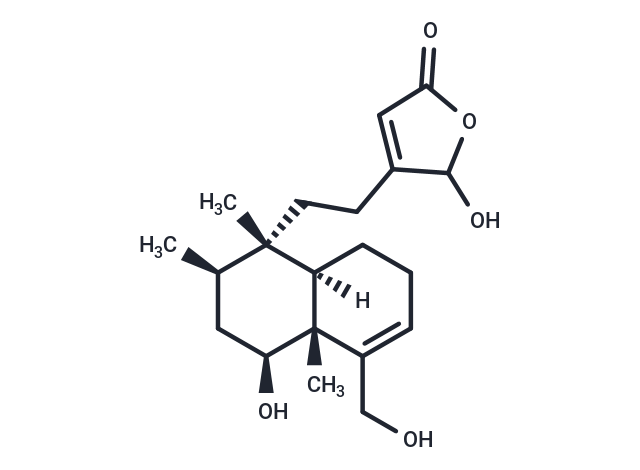 6alpha,16,18-Trihydroxycleroda-3,13-dien-15,16-olide Chemical Structure