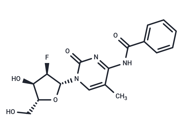 2’-Deoxy-2’-fluoro-N4-benzoyl-5-methylcytidine Chemical Structure