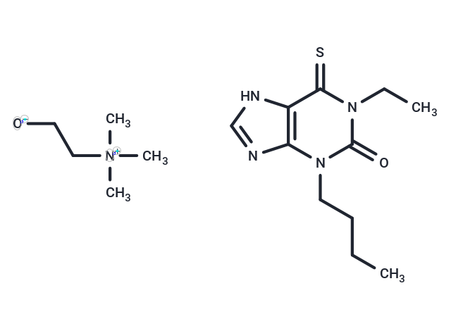 Choline, compd. with 3-butyl-1-ethyl-6-thioxanthine Chemical Structure
