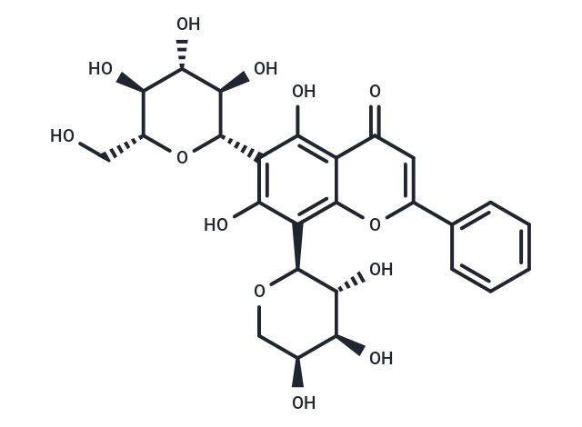 Chrysin 6-C-glucoside 8-C-arabinoside Chemical Structure