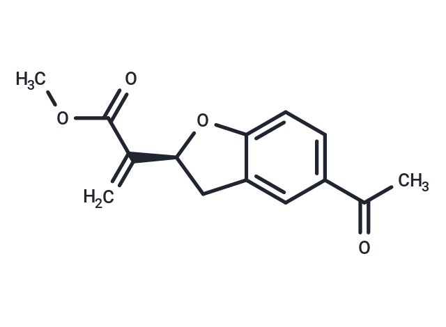 TargetMol Chemical Structure Methyl 2-(5-acetyl-2,3-dihydrobenzofuran-2-yl)propenoate