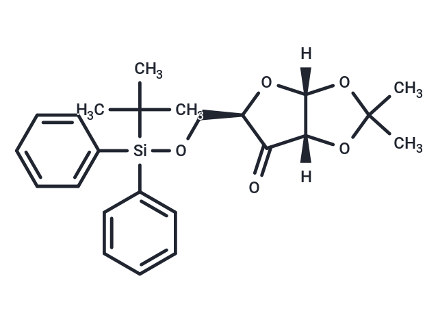 5-O-TBDPS-1,2-di-O-isopropy lidene-3-keto-alpha-D-xylofuranoside Chemical Structure