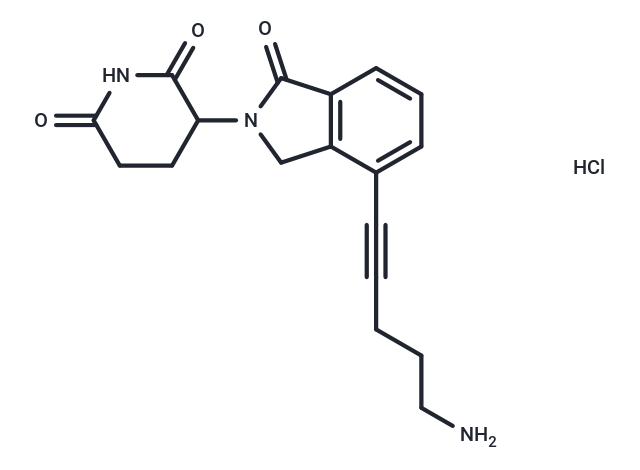 Lenalidomide-propargyl-C2-NH2 hydrochloride Chemical Structure